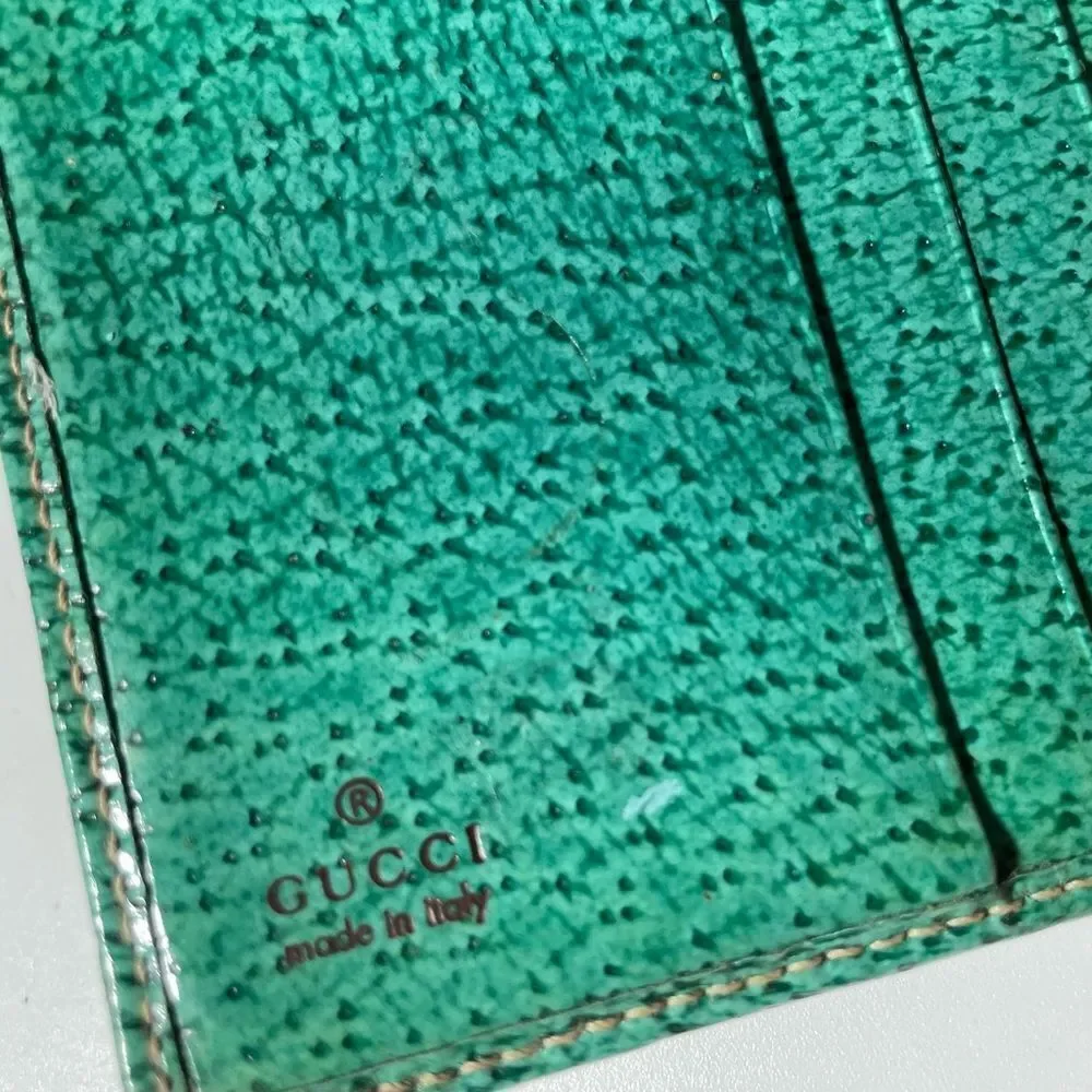 Gucci Tan and Green Continental Wallet - Picture 13 of 16